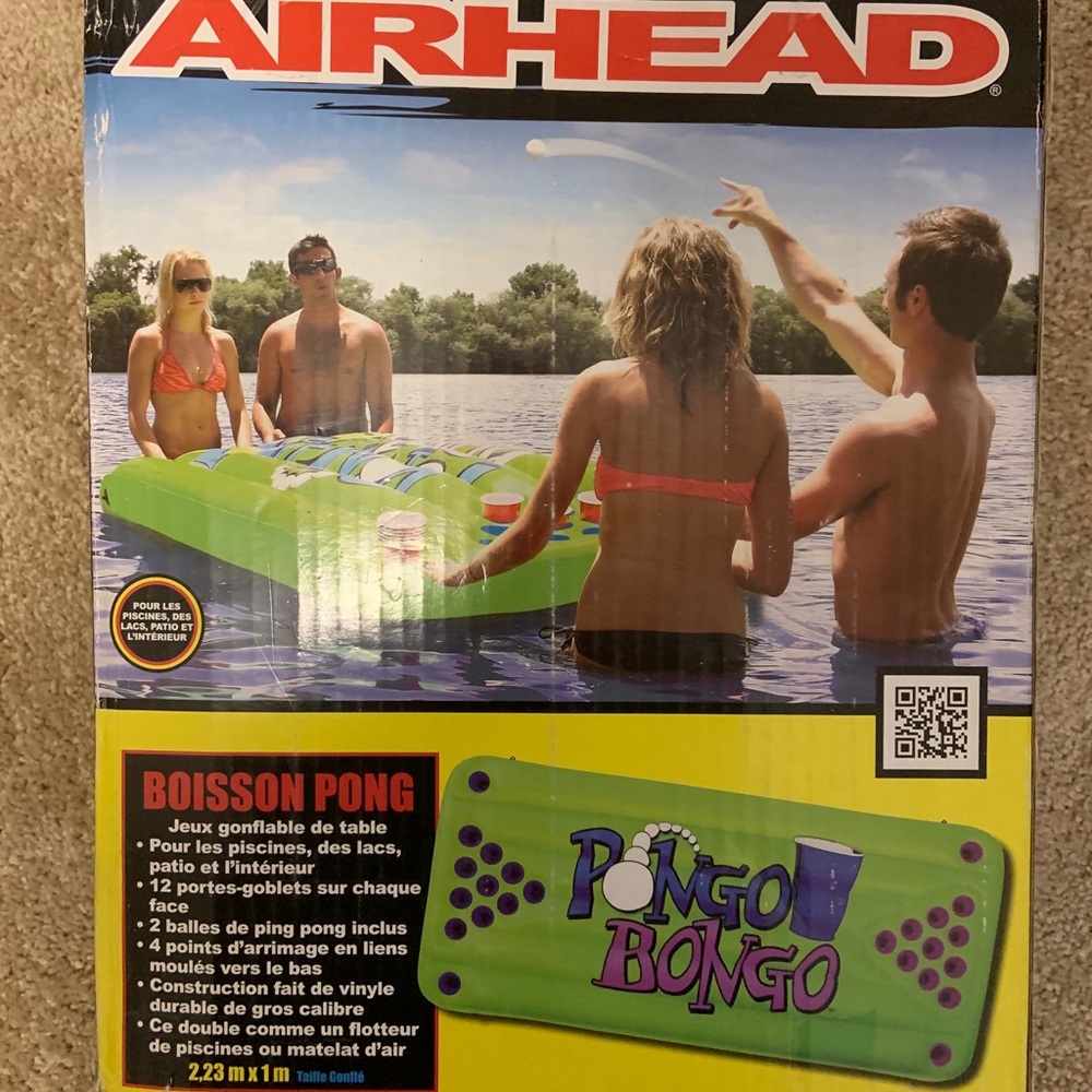 Inflatable Shot Pong table.
